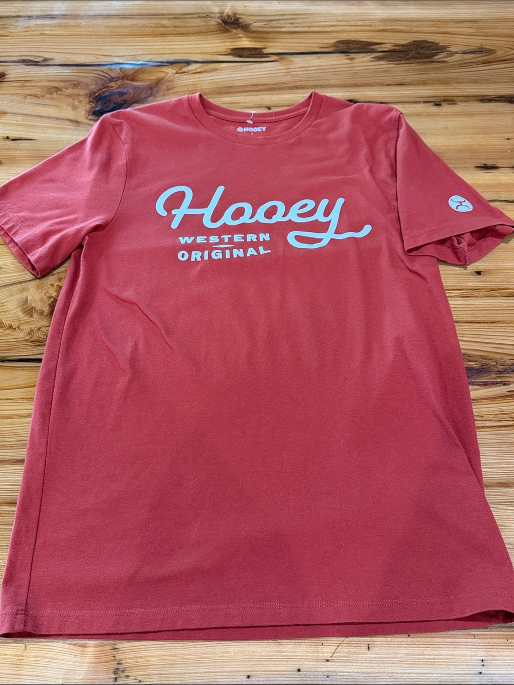 Hooey Rust Crewneck Tee with White Logo